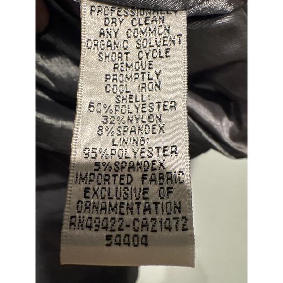 2000s Jessica McClintock Charcoal Strapless Cocktail Dress medium - Picture 12 of 12